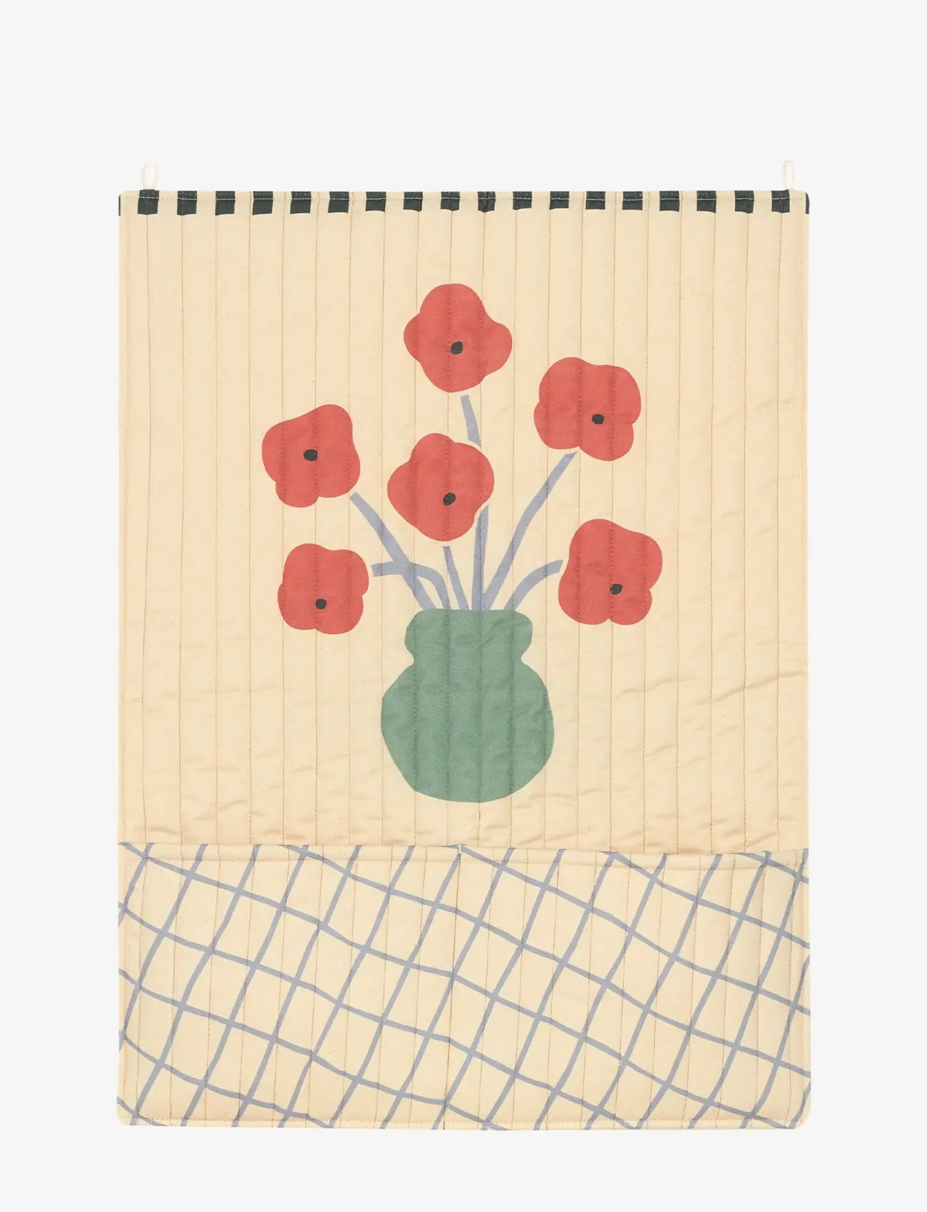 NOBODINOZ - VIBES QUILTED WALL ORGANIZER POPPIES - wall decors - poppies - 0
