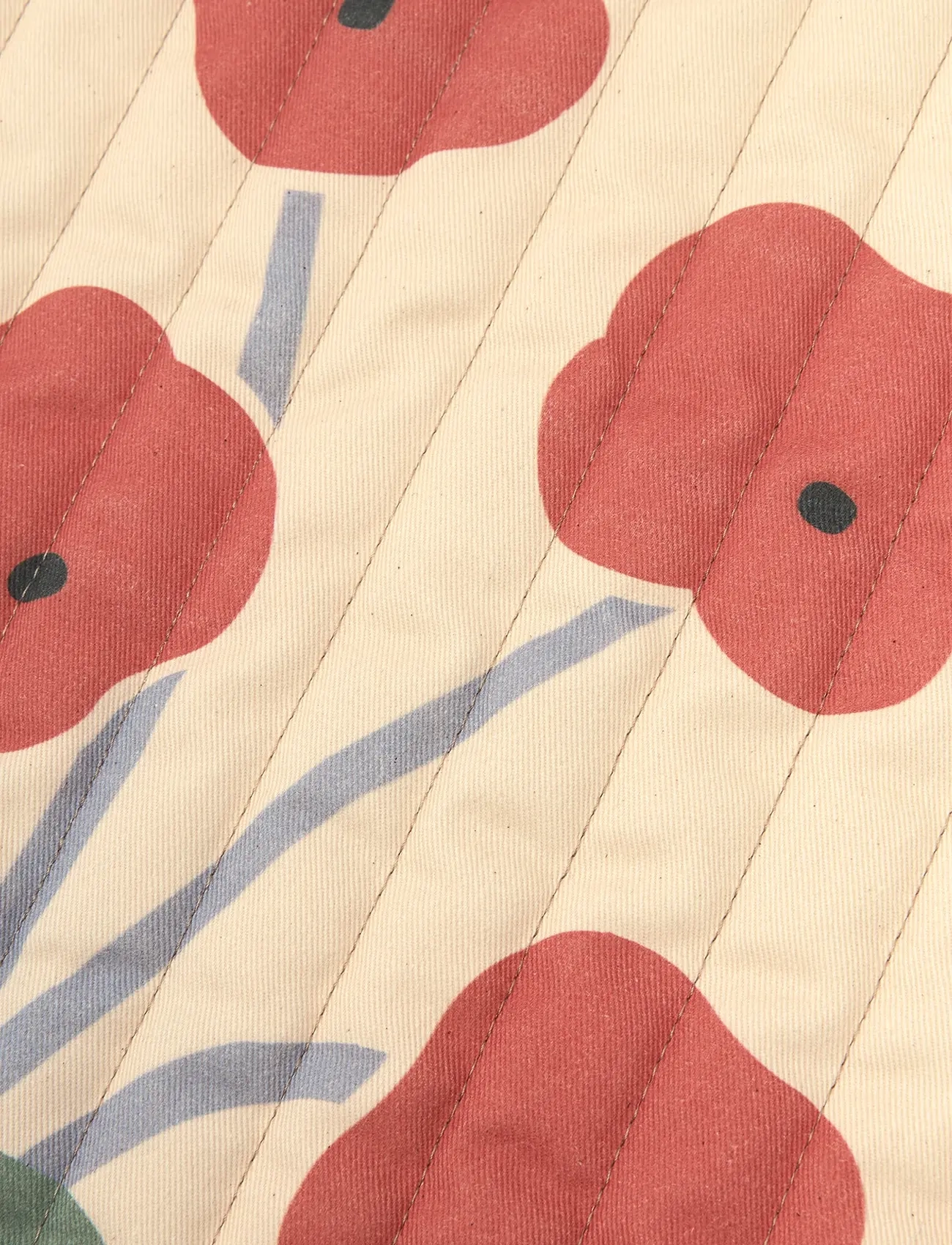 NOBODINOZ - VIBES QUILTED WALL ORGANIZER POPPIES - veggdekor - poppies - 3