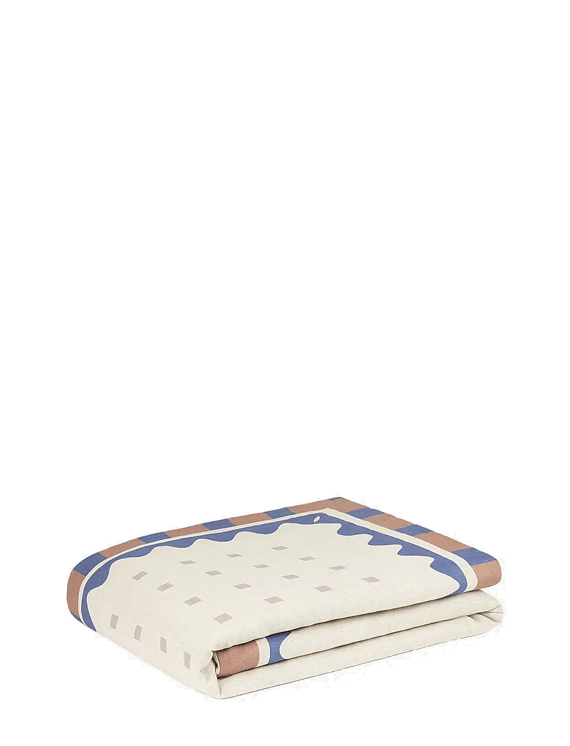 NOBODINOZ - VIBES QUILT IN FRENCH LINEN 115X145 - decken - blue - 0