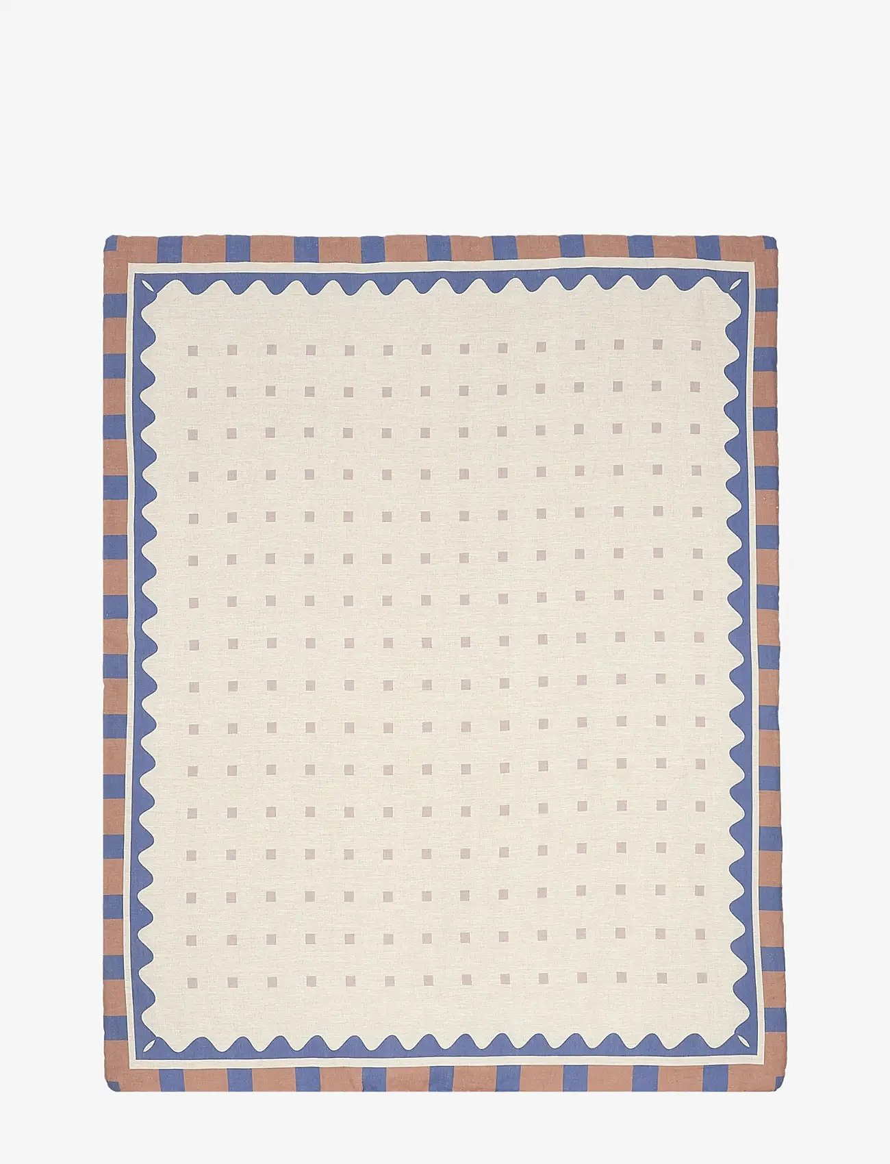 NOBODINOZ - VIBES QUILT IN FRENCH LINEN 115X145 - blankets - blue - 2