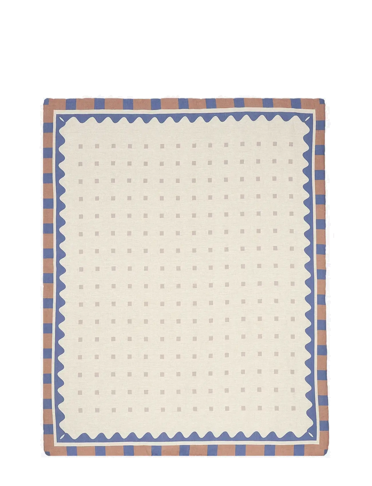 NOBODINOZ - VIBES QUILT IN FRENCH LINEN 115X145 - tæpper - blue - 2