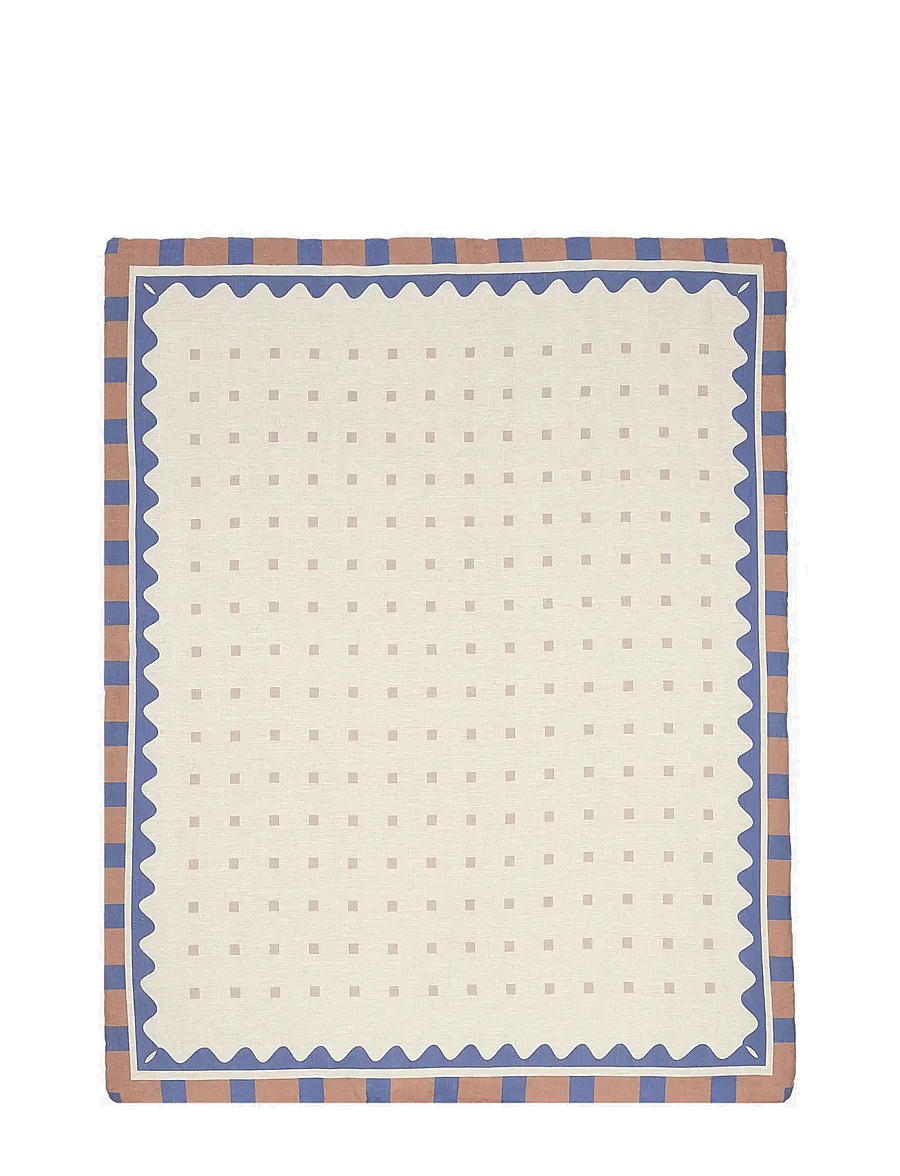 NOBODINOZ - VIBES QUILT IN FRENCH LINEN 115X145 - decken - blue - 2