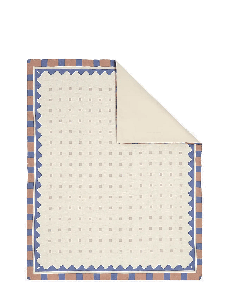 NOBODINOZ - VIBES QUILT IN FRENCH LINEN 115X145 - decken - blue - 3