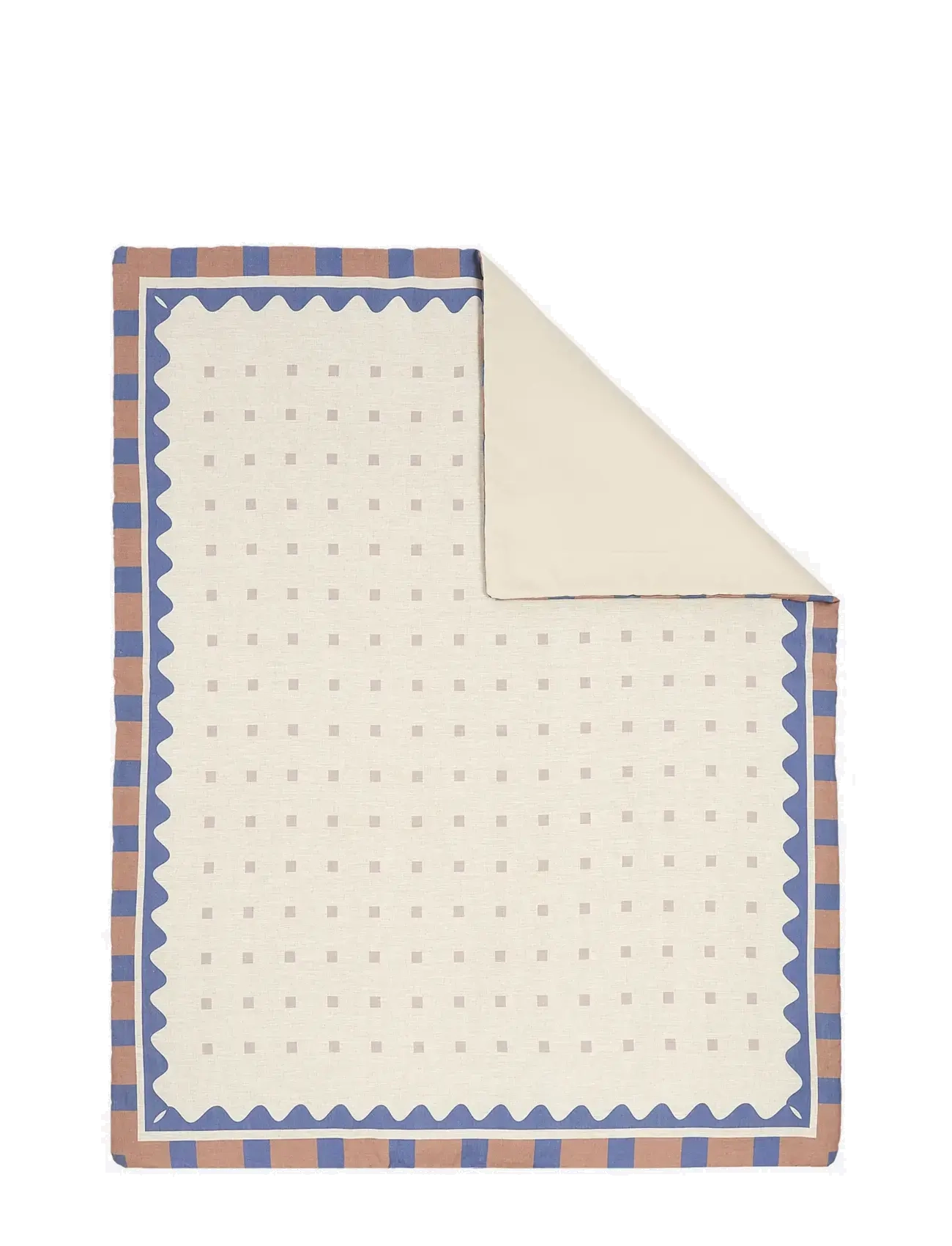 NOBODINOZ - VIBES QUILT IN FRENCH LINEN 115X145 - tæpper - blue - 3