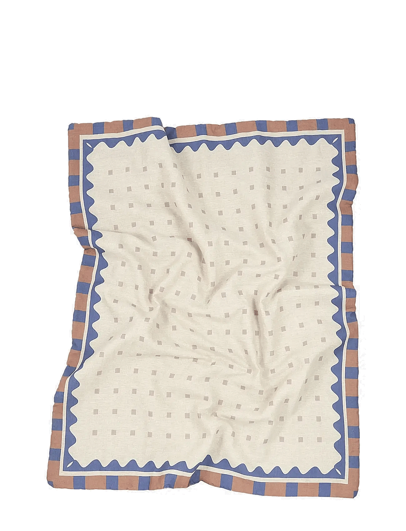 NOBODINOZ - VIBES QUILT IN FRENCH LINEN 115X145 - decken - blue - 4