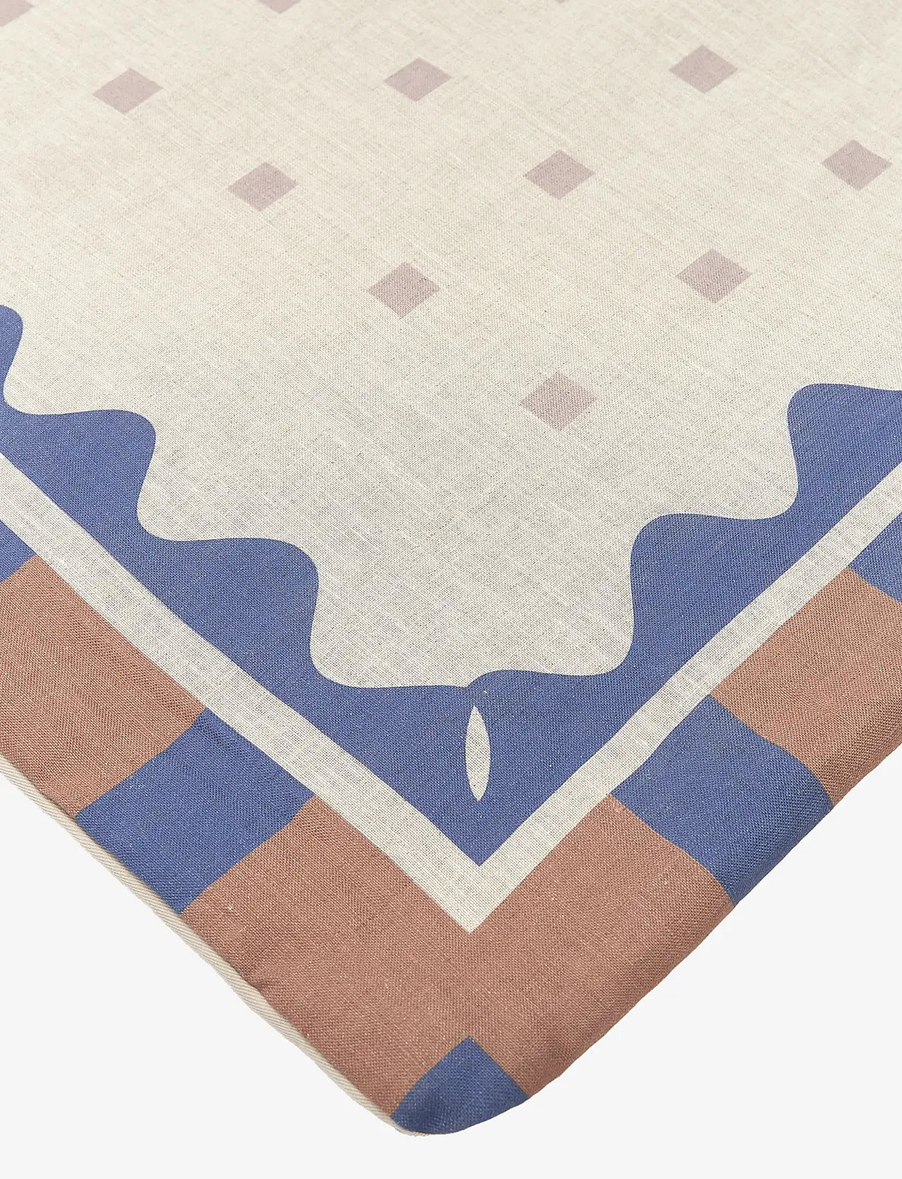 NOBODINOZ - VIBES QUILT IN FRENCH LINEN 115X145 - blankets - blue - 5