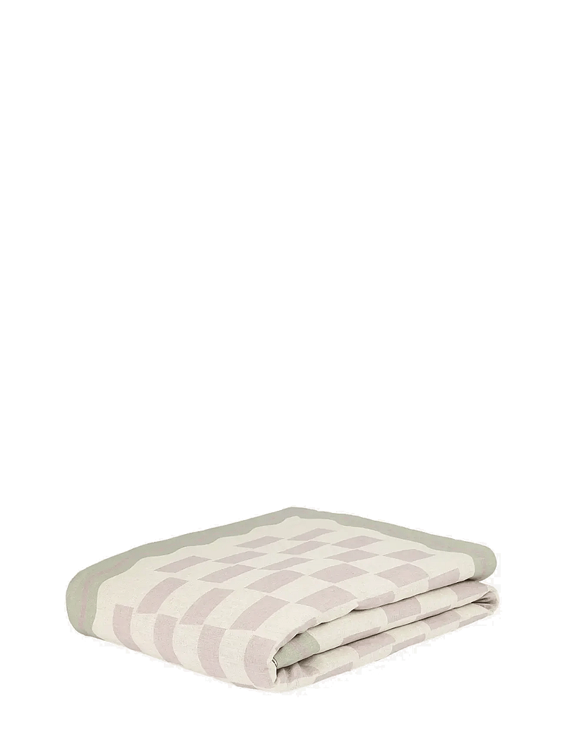 NOBODINOZ - VIBES QUILT IN FRENCH LINEN 115X145 - decken - green - 0