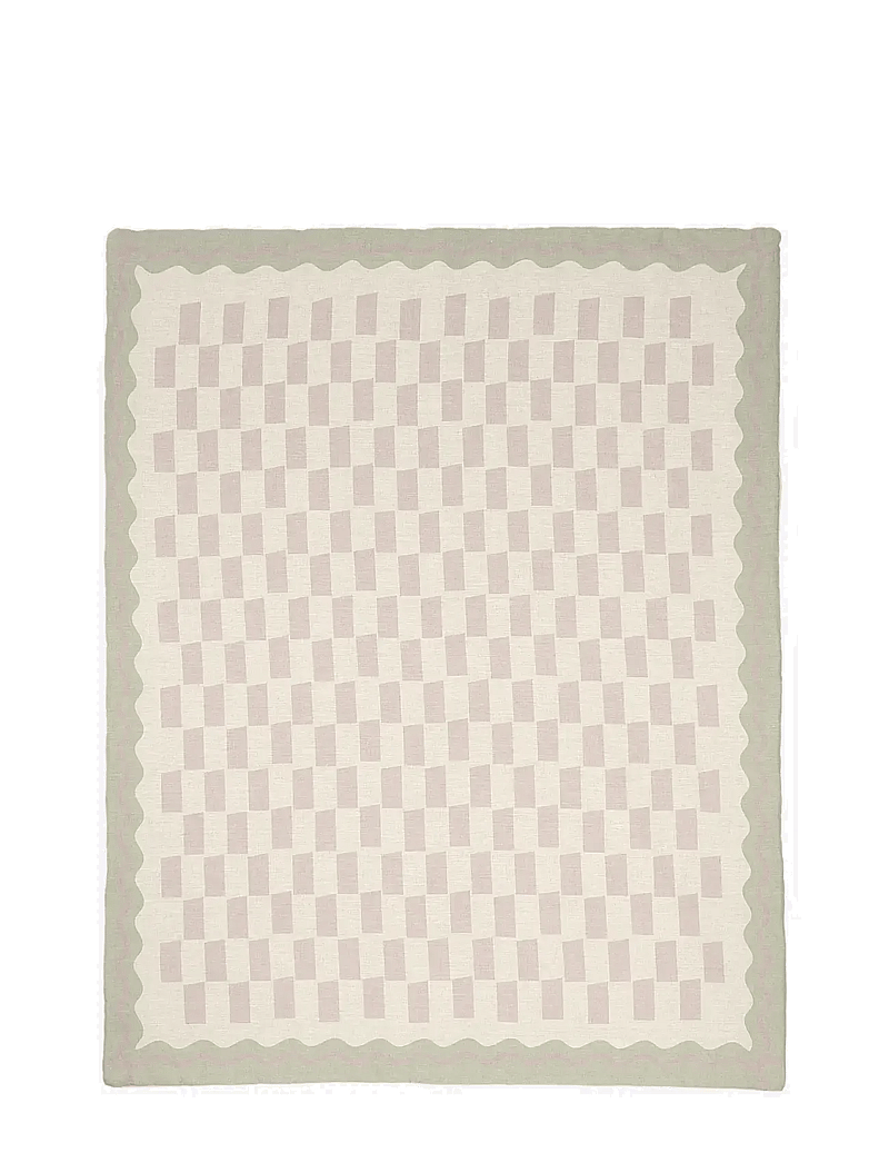 NOBODINOZ - VIBES QUILT IN FRENCH LINEN 115X145 - decken - green - 1