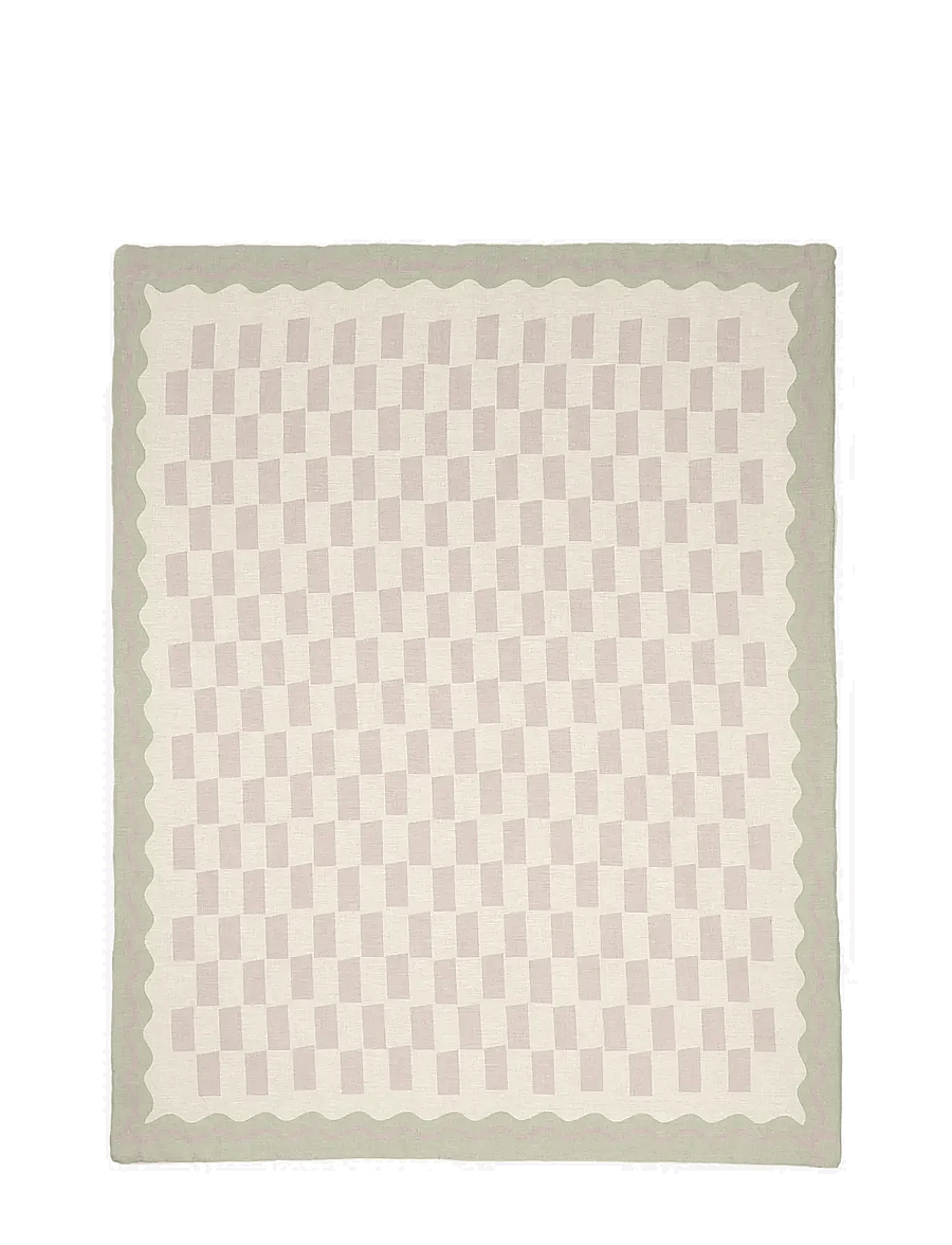 NOBODINOZ - VIBES QUILT IN FRENCH LINEN 115X145 - decken - green - 1
