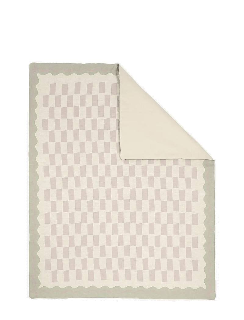 NOBODINOZ - VIBES QUILT IN FRENCH LINEN 115X145 - decken - green - 2