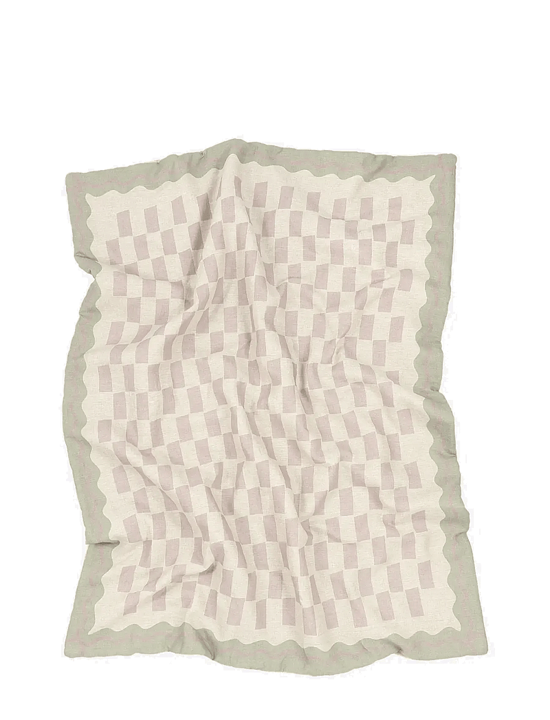 NOBODINOZ - VIBES QUILT IN FRENCH LINEN 115X145 - decken - green - 3