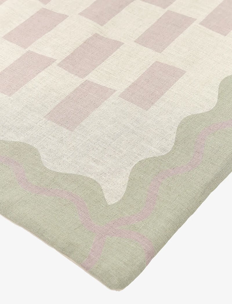 NOBODINOZ - VIBES QUILT IN FRENCH LINEN 115X145 - decken - green - 4