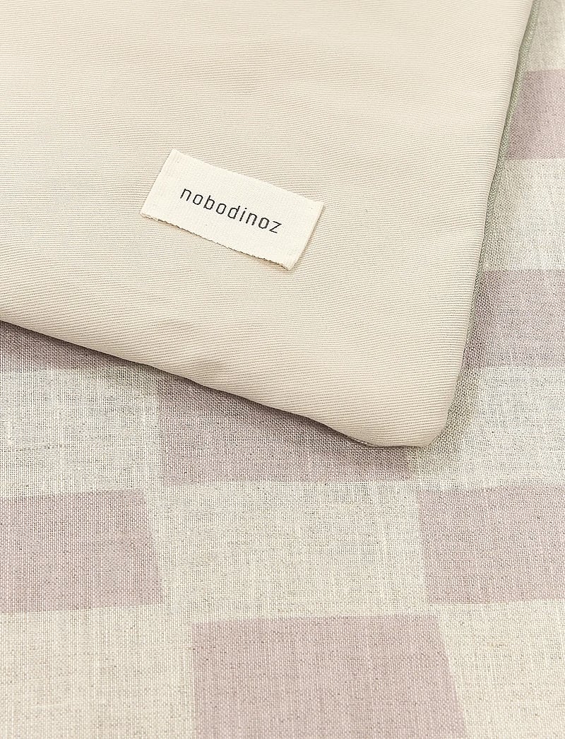 NOBODINOZ - VIBES QUILT IN FRENCH LINEN 115X145 - decken - green - 5