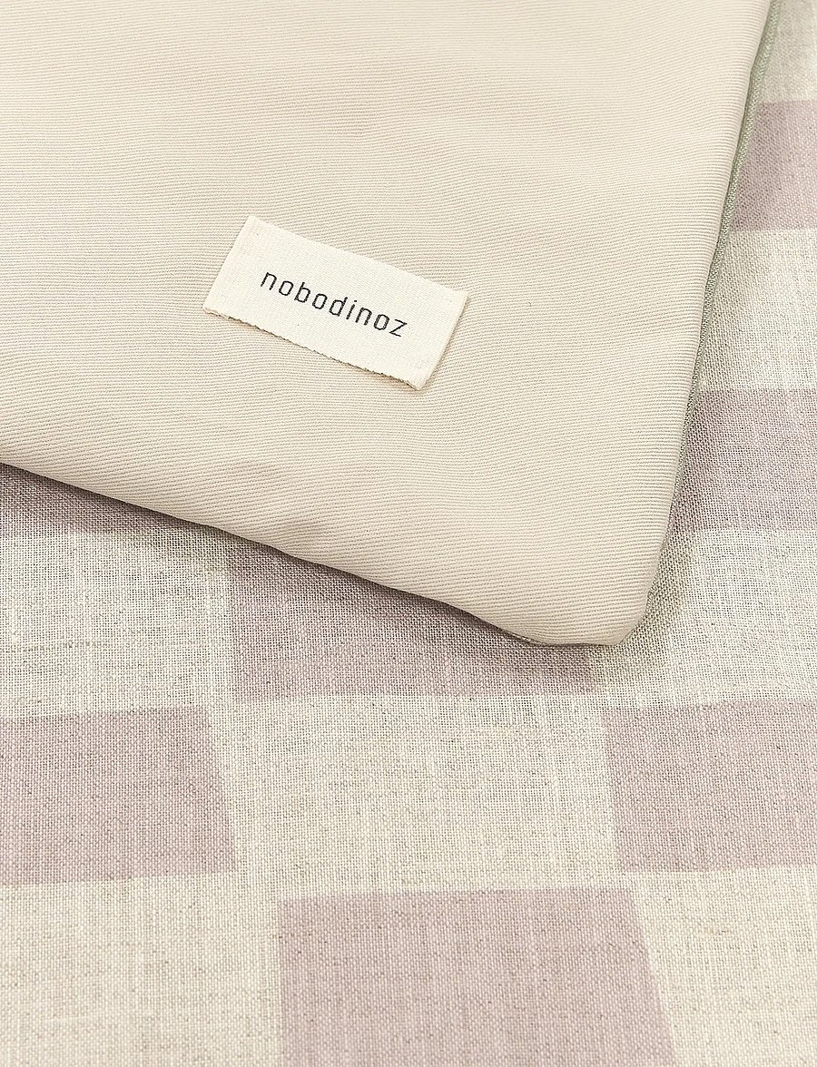 NOBODINOZ - VIBES QUILT IN FRENCH LINEN 115X145 - decken - green - 5