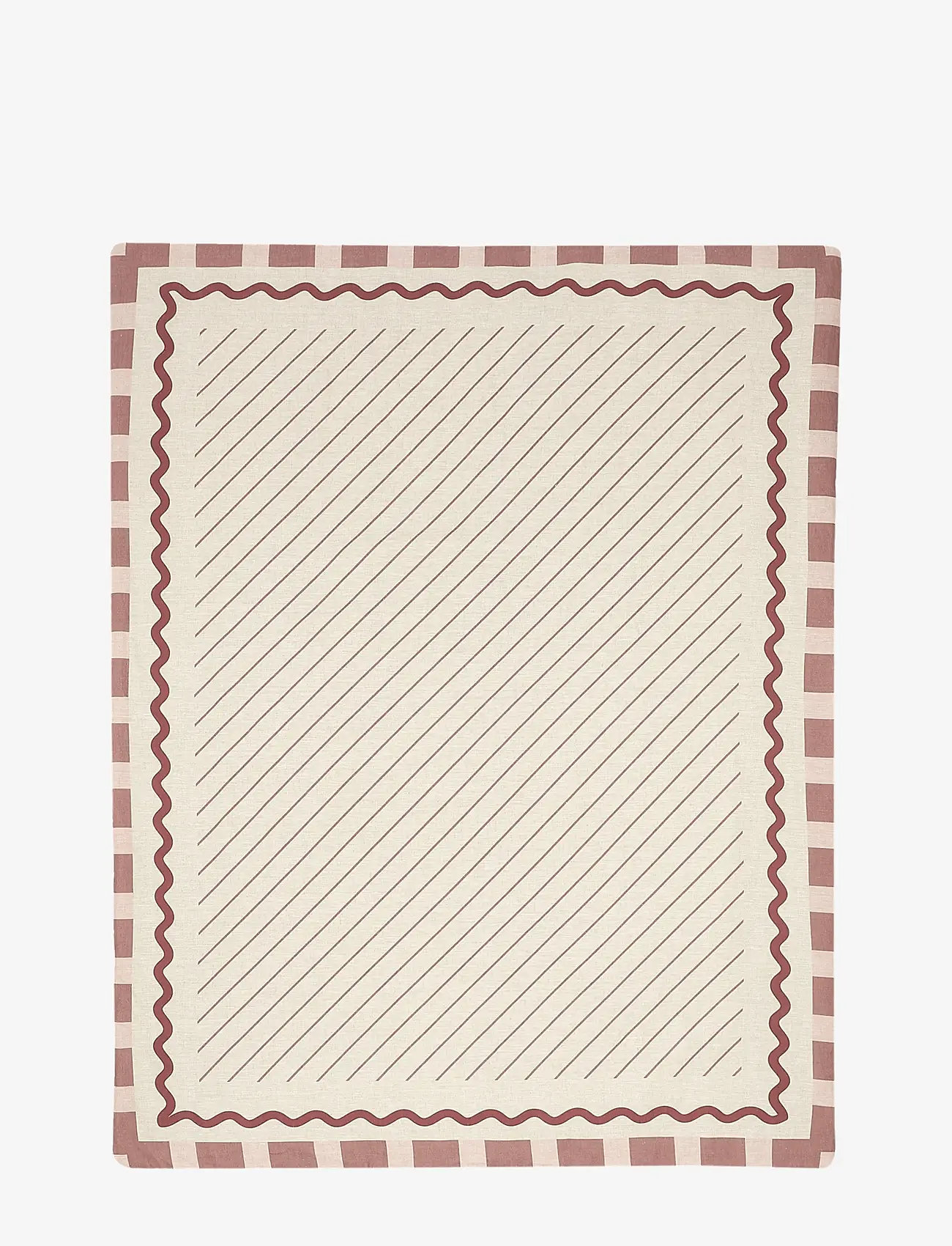 NOBODINOZ - VIBES QUILT IN FRENCH LINEN 115X145 - tekid - maroon - 1