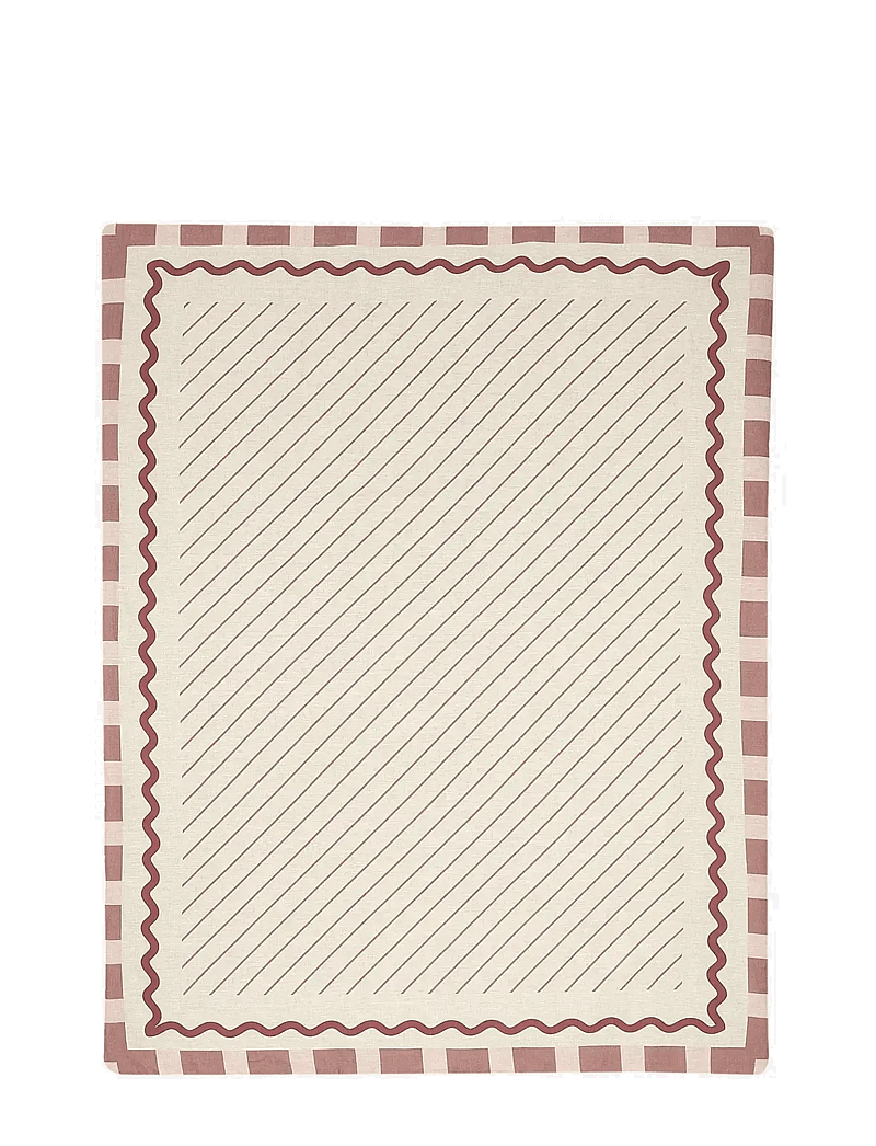 NOBODINOZ - VIBES QUILT IN FRENCH LINEN 115X145 - tekid - maroon - 1