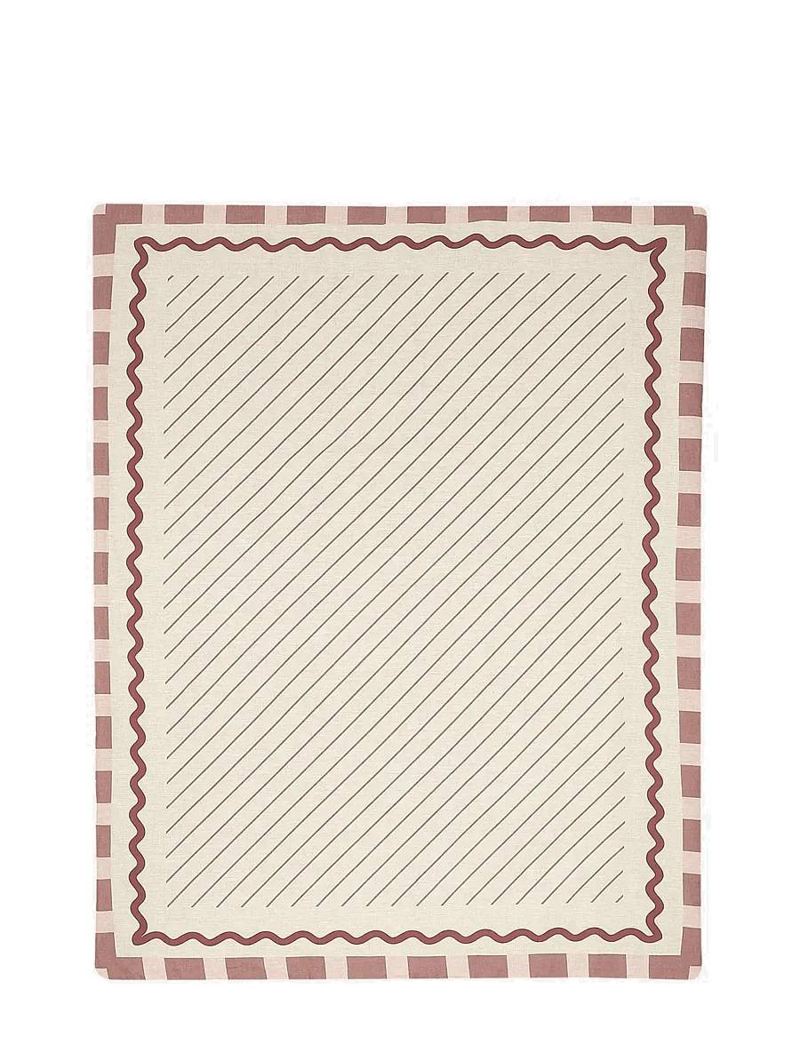NOBODINOZ - VIBES QUILT IN FRENCH LINEN 115X145 - decken - maroon - 1