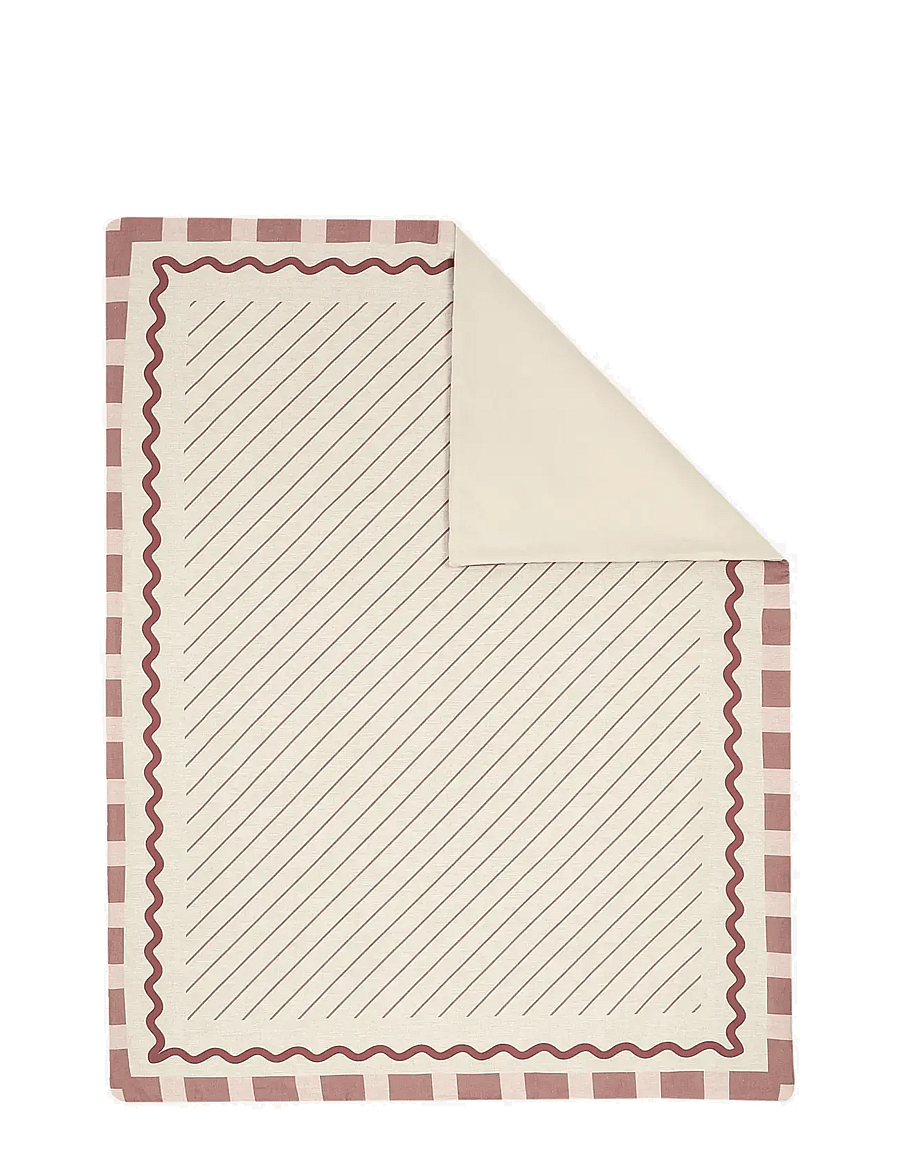 NOBODINOZ - VIBES QUILT IN FRENCH LINEN 115X145 - decken - maroon - 2