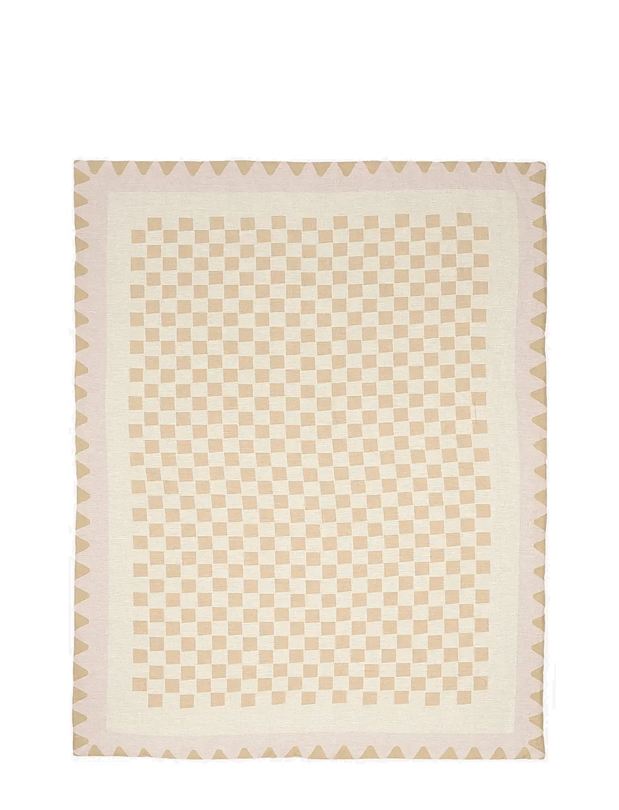 NOBODINOZ - VIBES QUILT IN FRENCH LINEN 115X145 - decken - mustard - 1