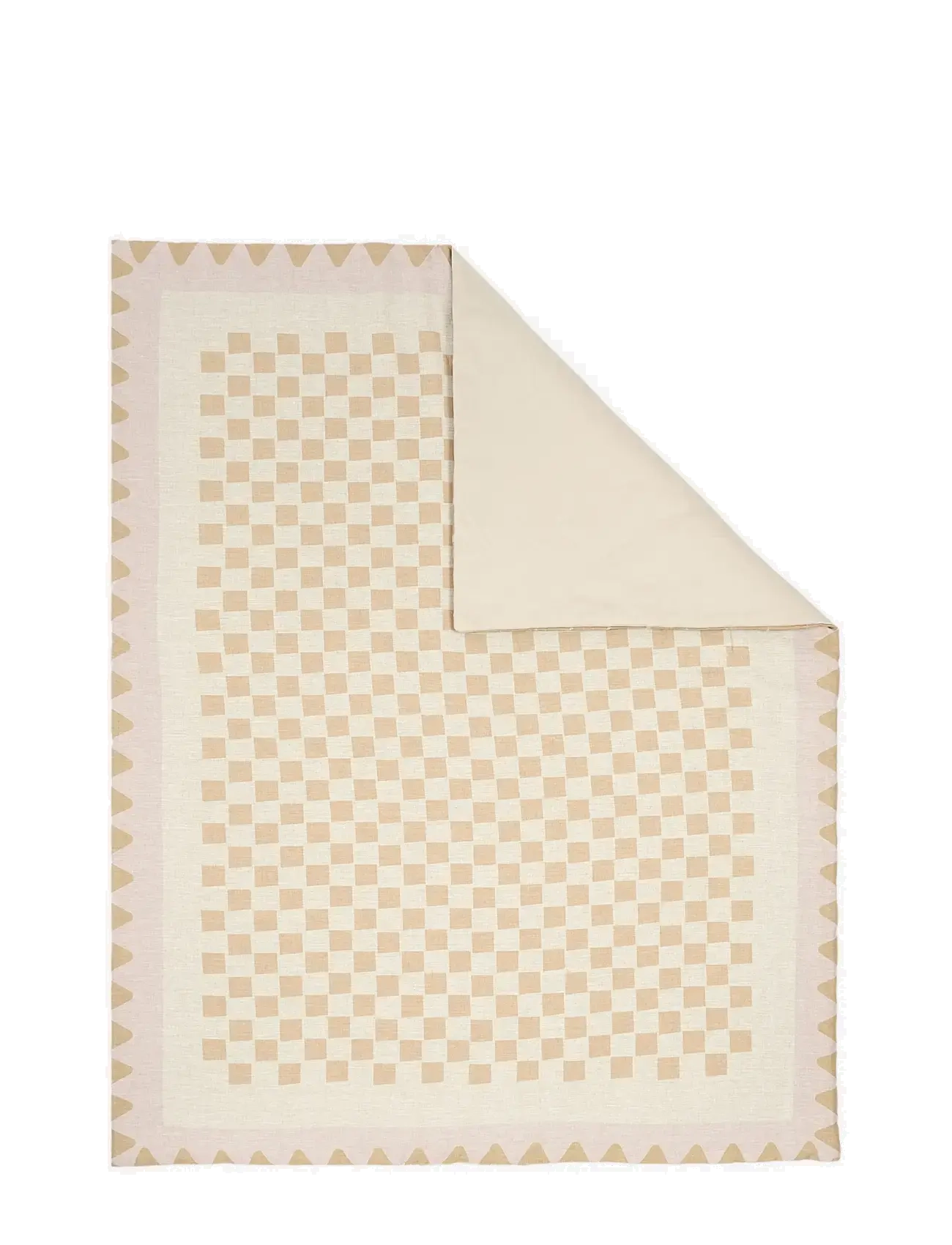 NOBODINOZ - VIBES QUILT IN FRENCH LINEN 115X145 - couvertures - mustard - 2