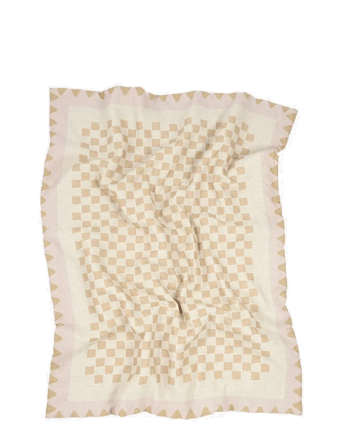 NOBODINOZ - VIBES QUILT IN FRENCH LINEN 115X145 - couvertures - mustard - 3