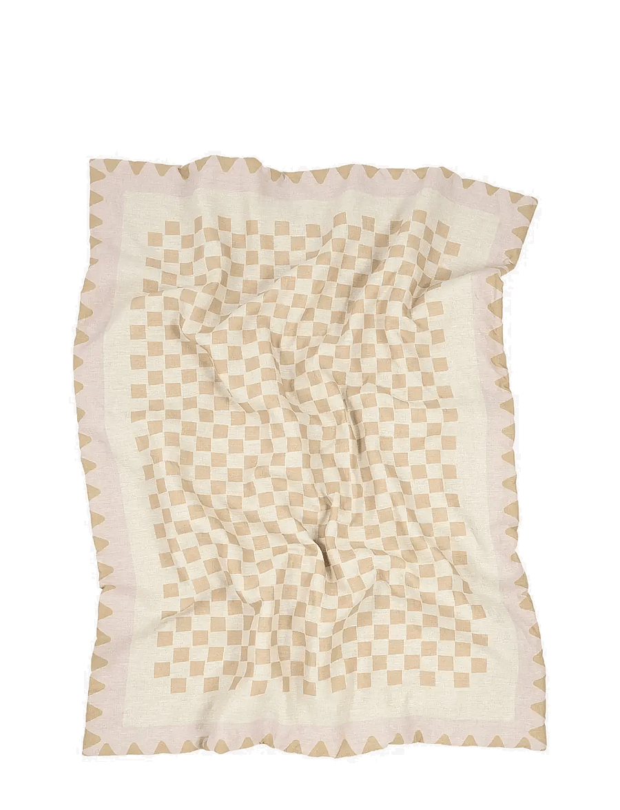 NOBODINOZ - VIBES QUILT IN FRENCH LINEN 115X145 - decken - mustard - 3