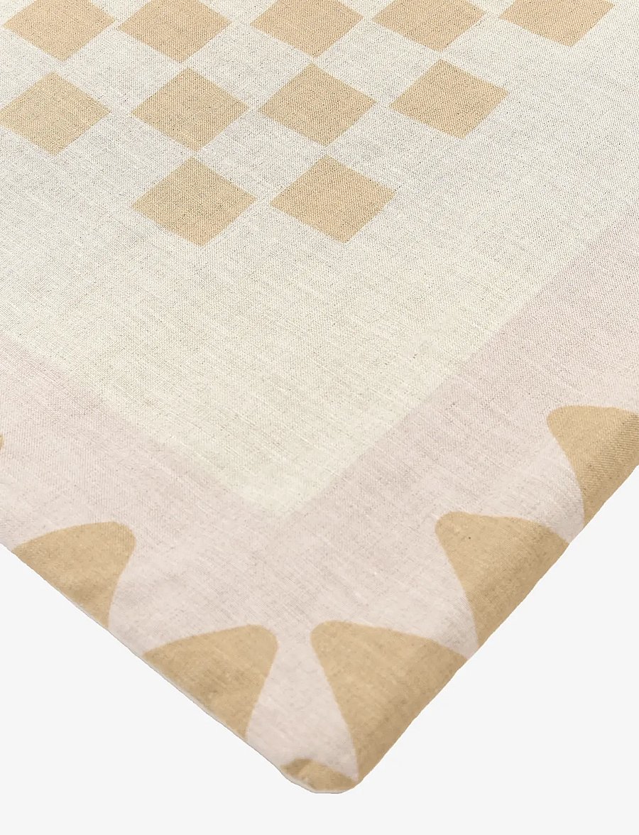 NOBODINOZ - VIBES QUILT IN FRENCH LINEN 115X145 - decken - mustard - 4