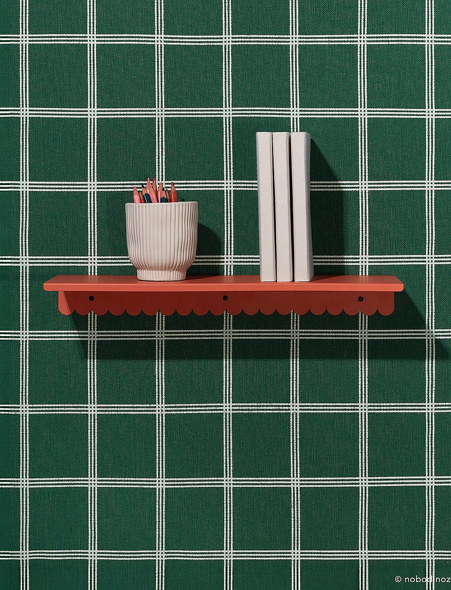 NOBODINOZ - STEEL WALL SHELF LARGE 50X16X6 - riiulid - burnt red - 4