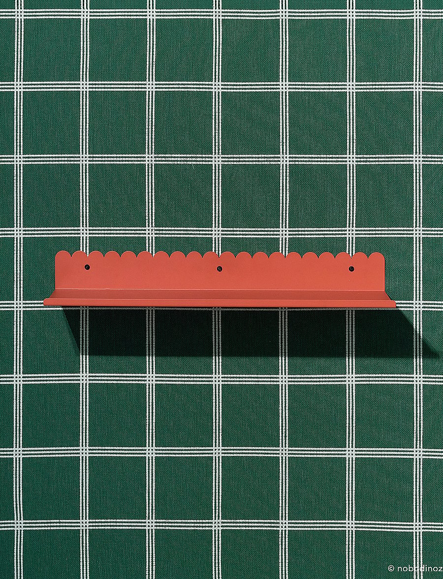 NOBODINOZ - STEEL WALL SHELF LARGE 50X16X6 - riiulid - burnt red - 5