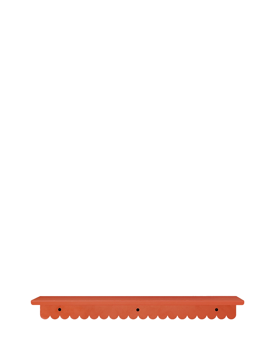 NOBODINOZ - STEEL WALL SHELF LARGE 50X16X6 - riiulid - burnt red - 3