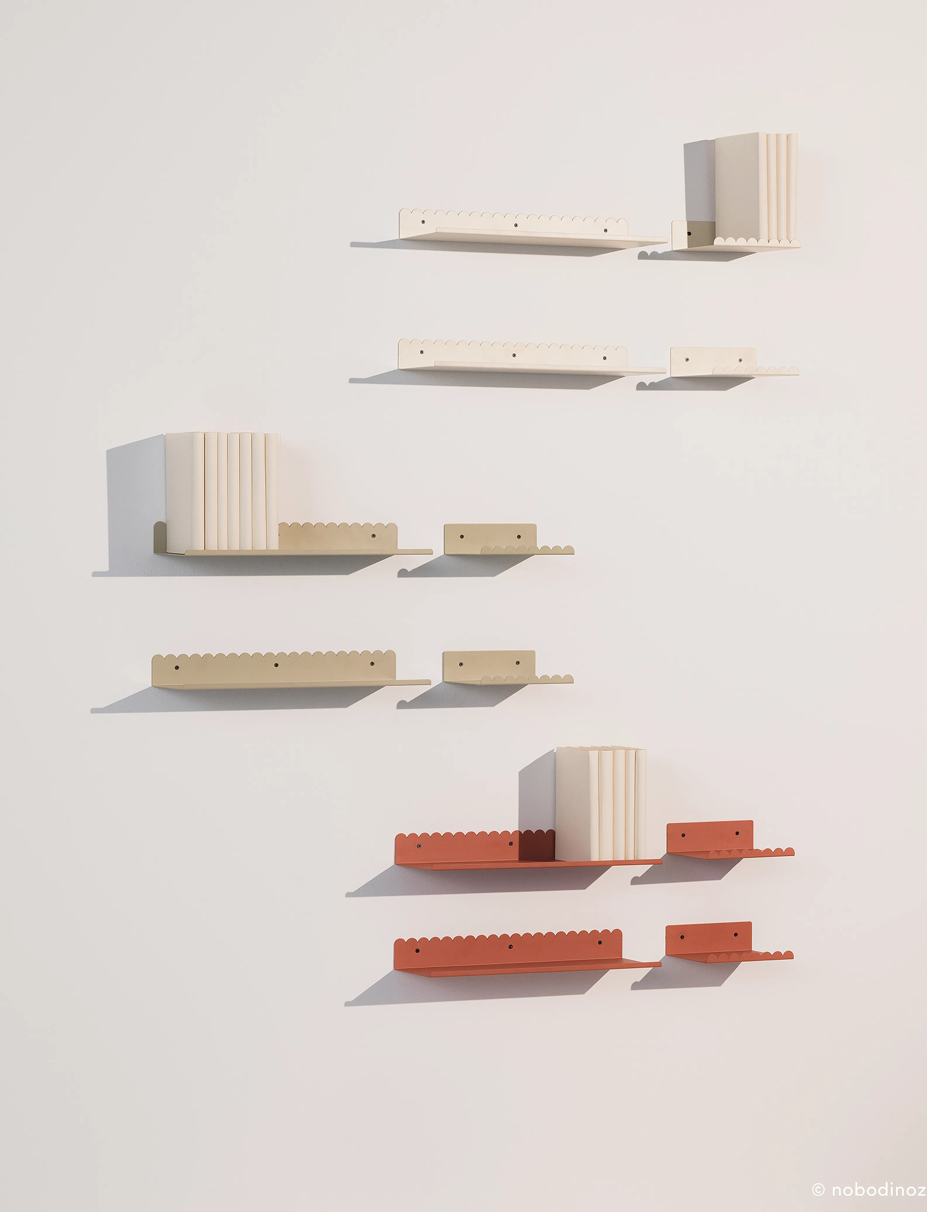 NOBODINOZ Steel Wall Shelf Large 50X16X6, One Size, Furniture, Grün - Shelves, Kinder