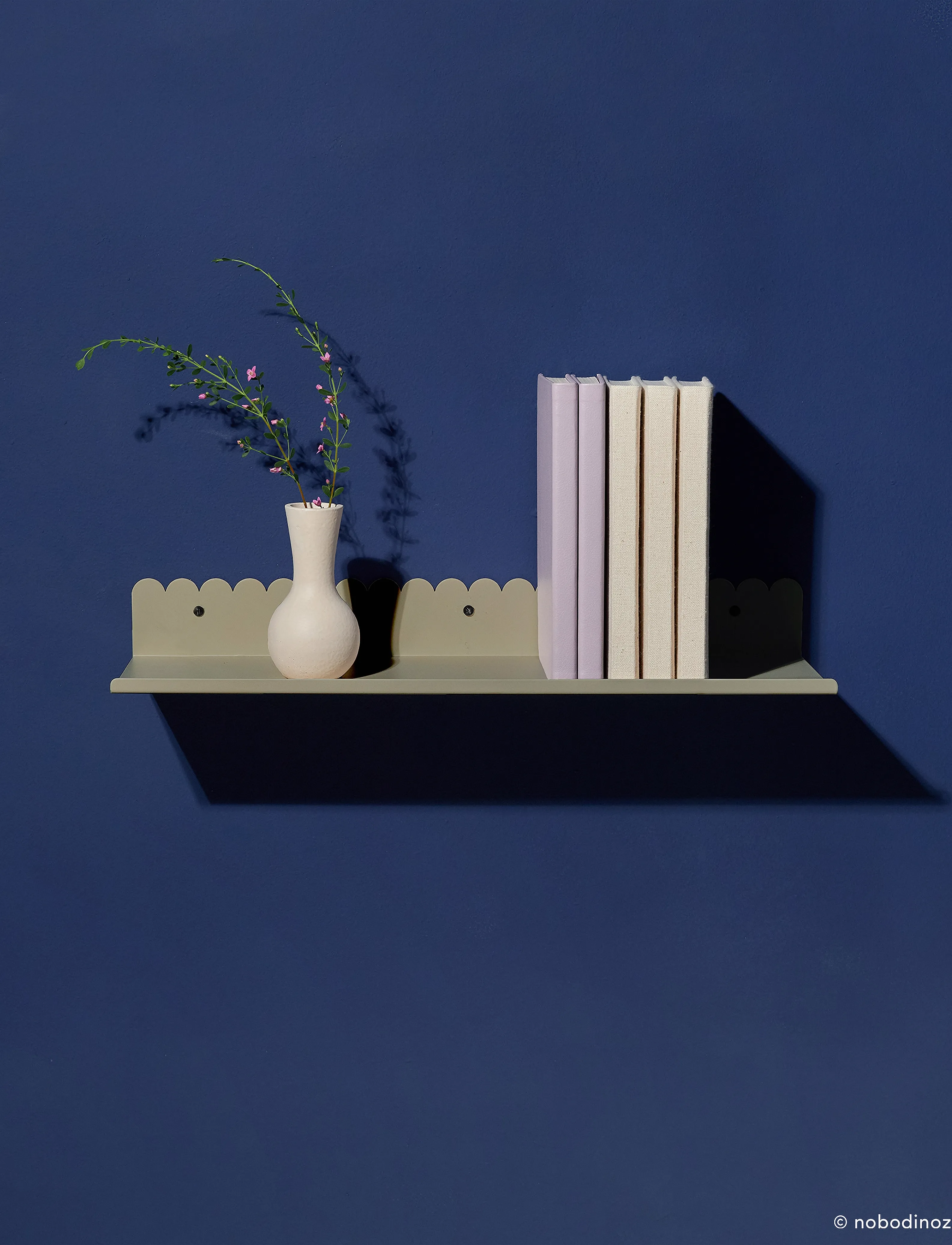 NOBODINOZ - Lacquered steel wall large shelf - regale - green tea - 4