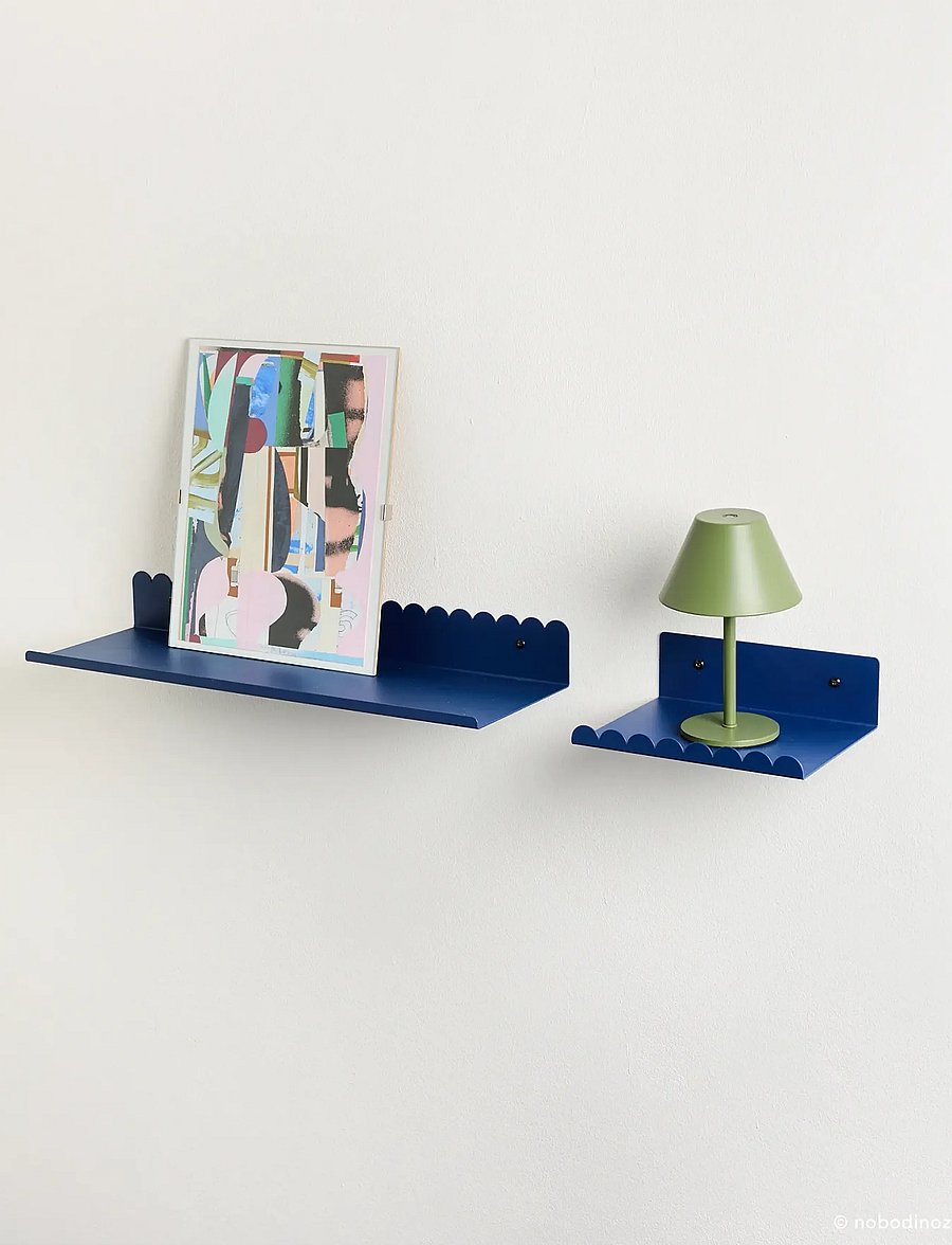 NOBODINOZ - STEEL WALL SHELF LARGE 50X16X6 - riiulid - matt black - 0