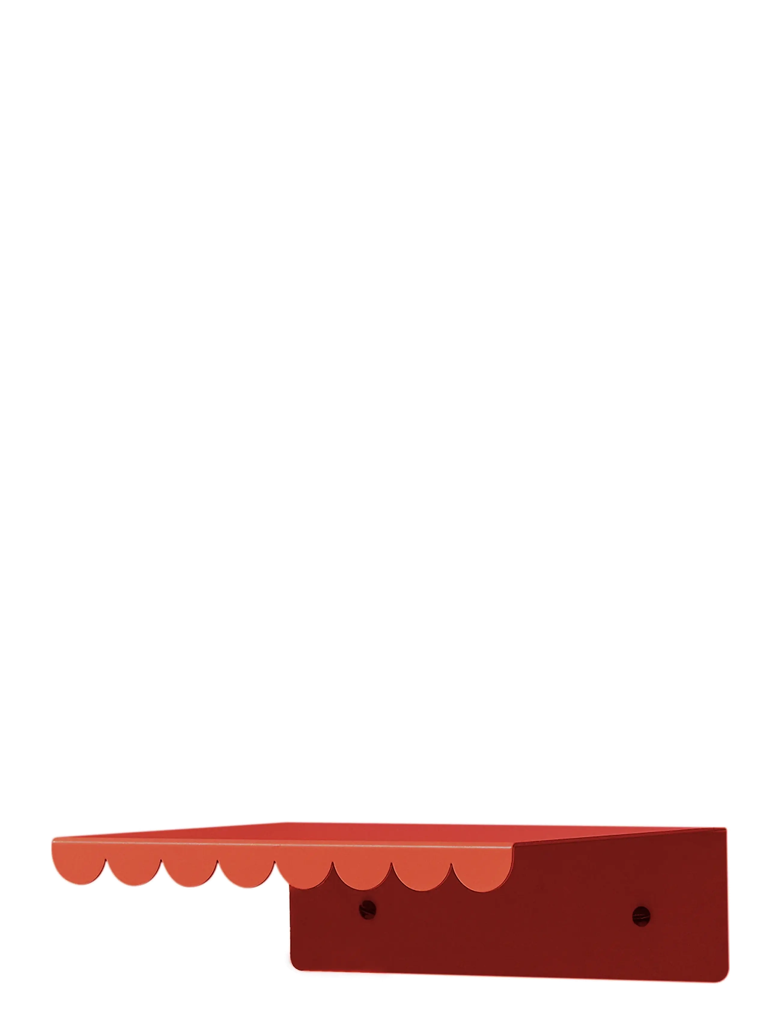 NOBODINOZ - STEEL WALL SHELF SMALL 20X16X6 - hylder - burnt red - 3