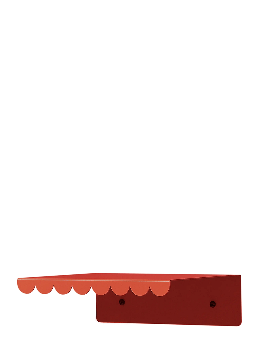 NOBODINOZ - STEEL WALL SHELF SMALL 20X16X6 - hylder - burnt red - 3