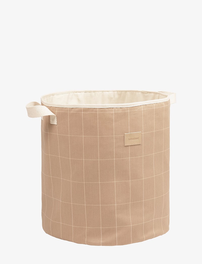 NOBODINOZ - STORAGE BASKET 41X37X37 - aufbewahrungskörbe - taupe grid - 1