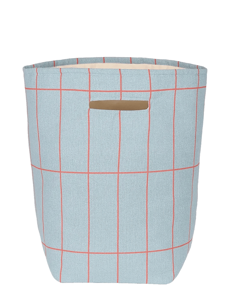 NOBODINOZ - VIBES LARGE STORAGE BASKET 44X56X28 - säilytyskorit - blue red grid - 0