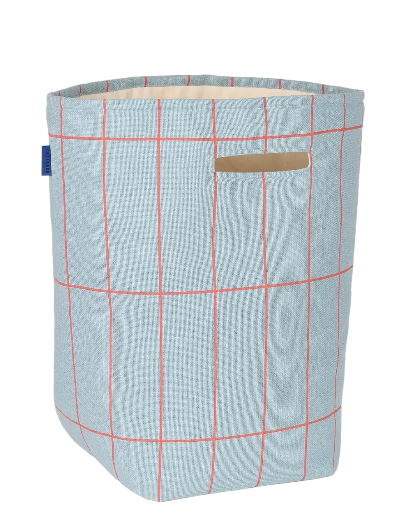 NOBODINOZ - VIBES LARGE STORAGE BASKET 44X56X28 - säilytyskorit - blue red grid - 1