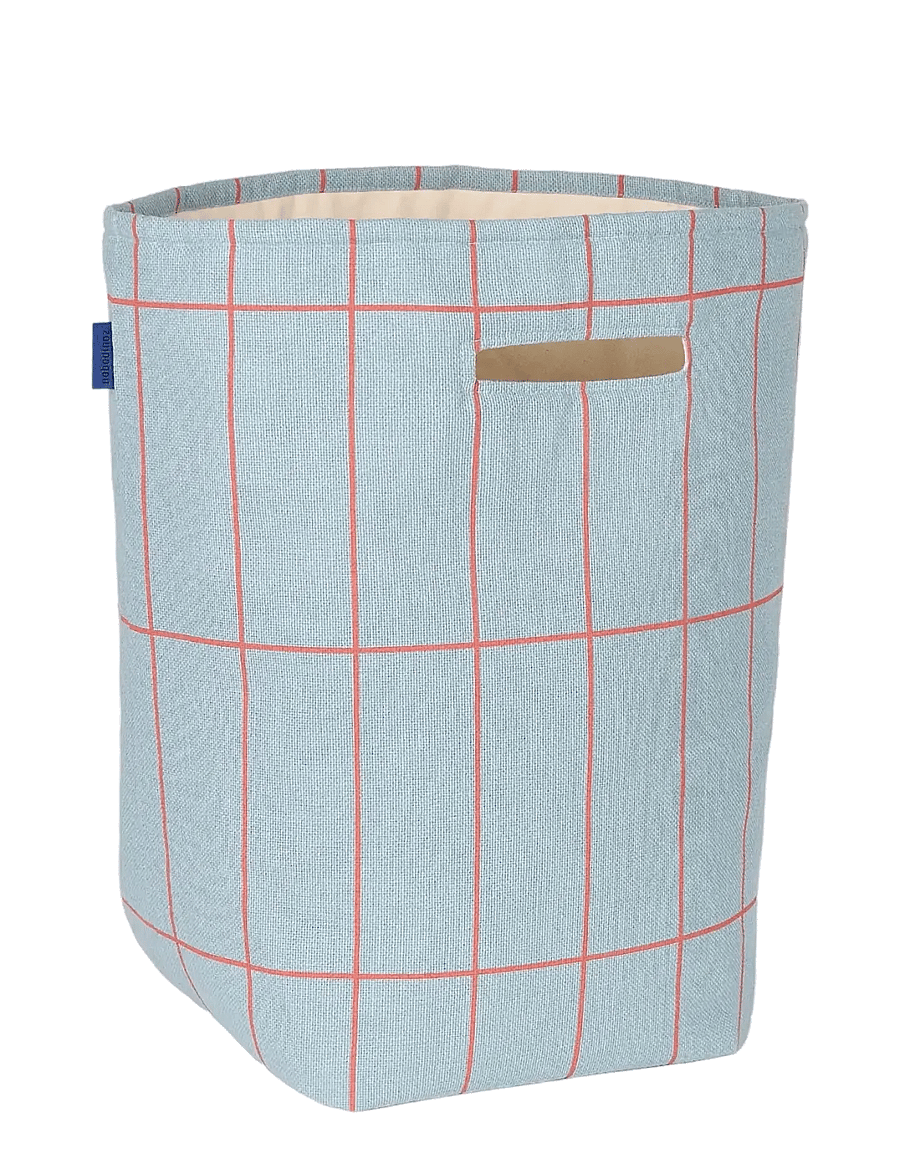 NOBODINOZ - VIBES LARGE STORAGE BASKET 44X56X28 - säilytyskorit - blue red grid - 1