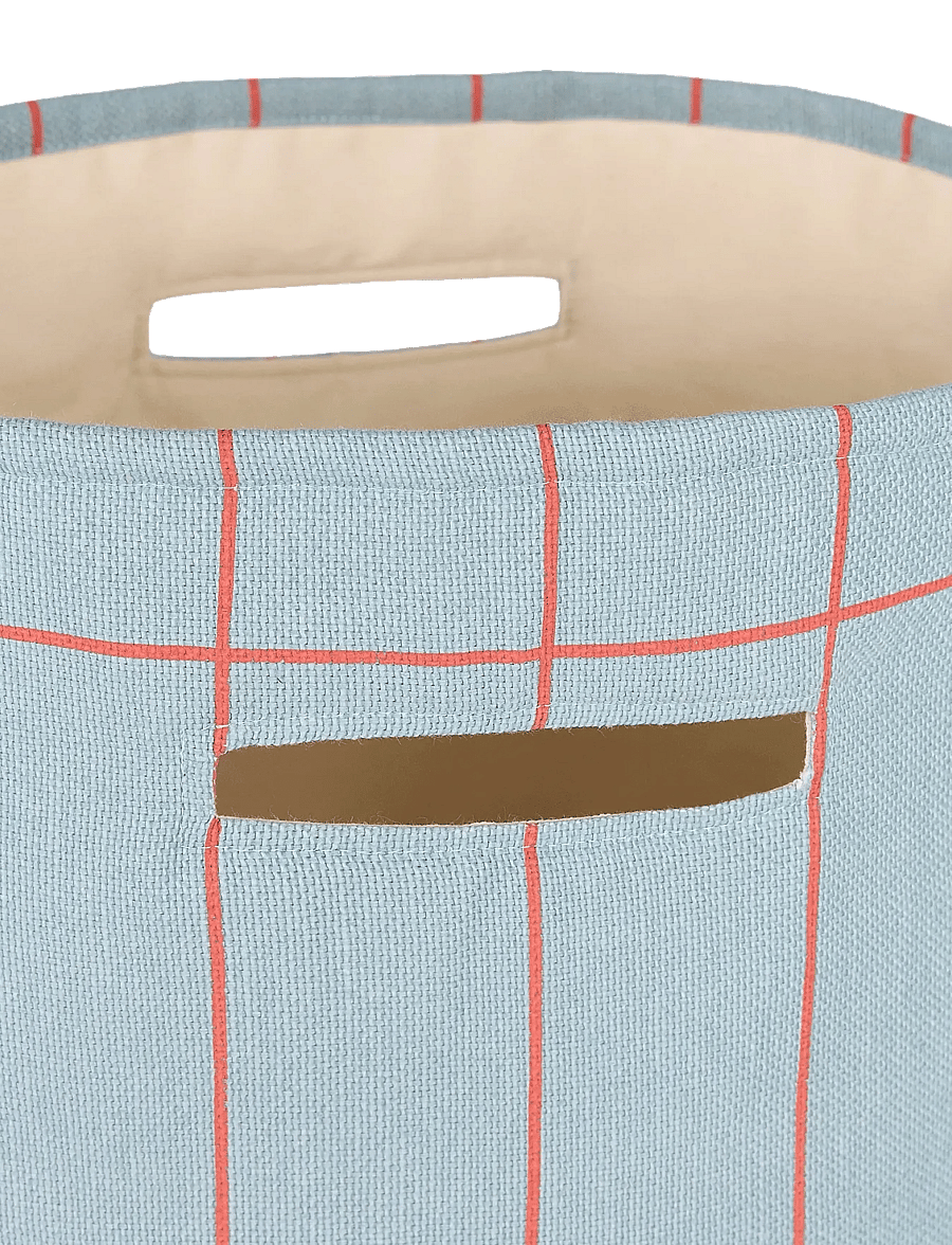 NOBODINOZ - VIBES LARGE STORAGE BASKET 44X56X28 - säilytyskorit - blue red grid - 2