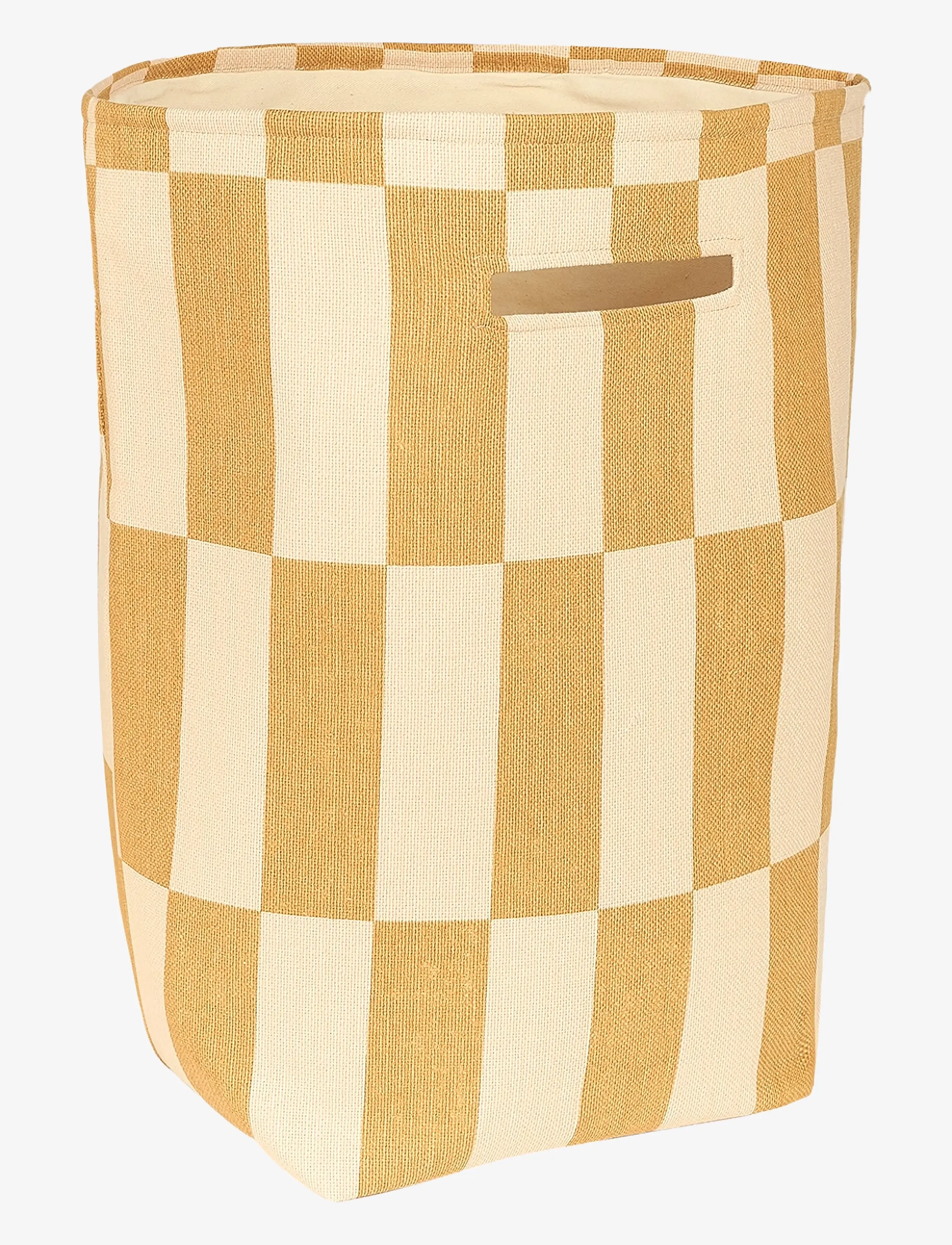 NOBODINOZ - VIBES LARGE STORAGE BASKET 44X56X28 - aufbewahrungskörbe - mustard and sand tiles - 1