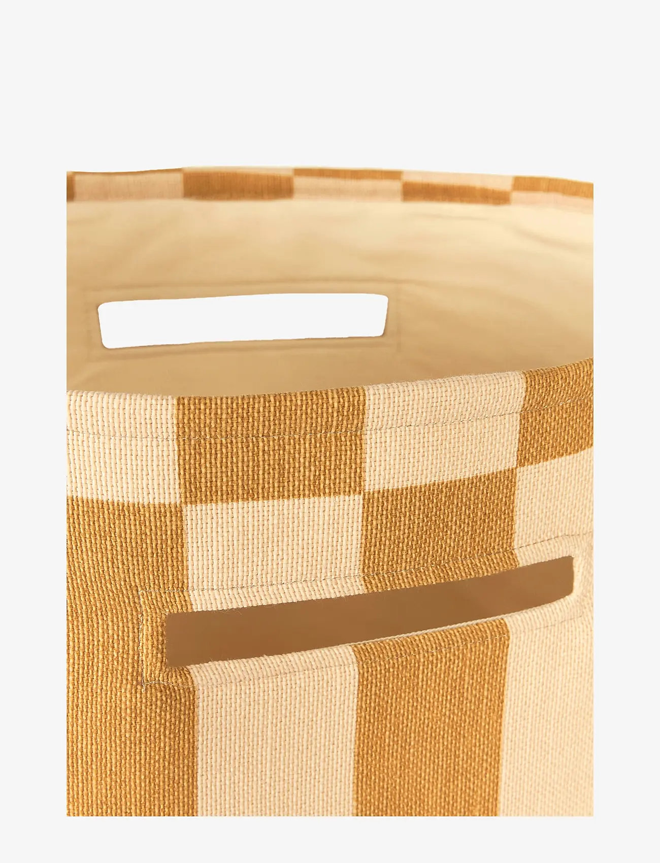 NOBODINOZ - VIBES LARGE STORAGE BASKET 44X56X28 - hoiukorvid - mustard and sand tiles - 2