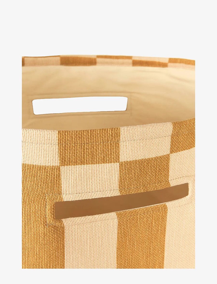 NOBODINOZ - VIBES LARGE STORAGE BASKET 44X56X28 - aufbewahrungskörbe - mustard and sand tiles - 2