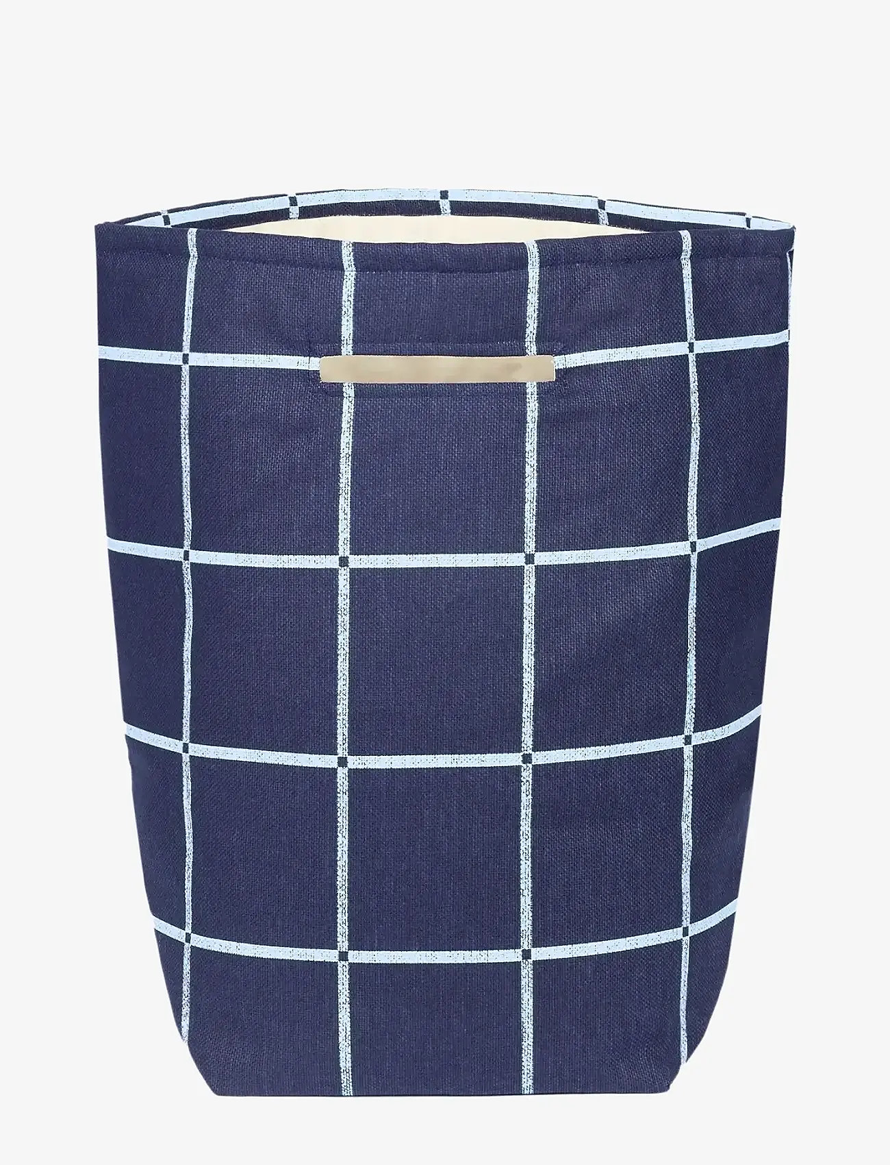 NOBODINOZ - VIBES LARGE STORAGE BASKET 44X56X28 - förvaringskorgar - navy blue windowpane - 0