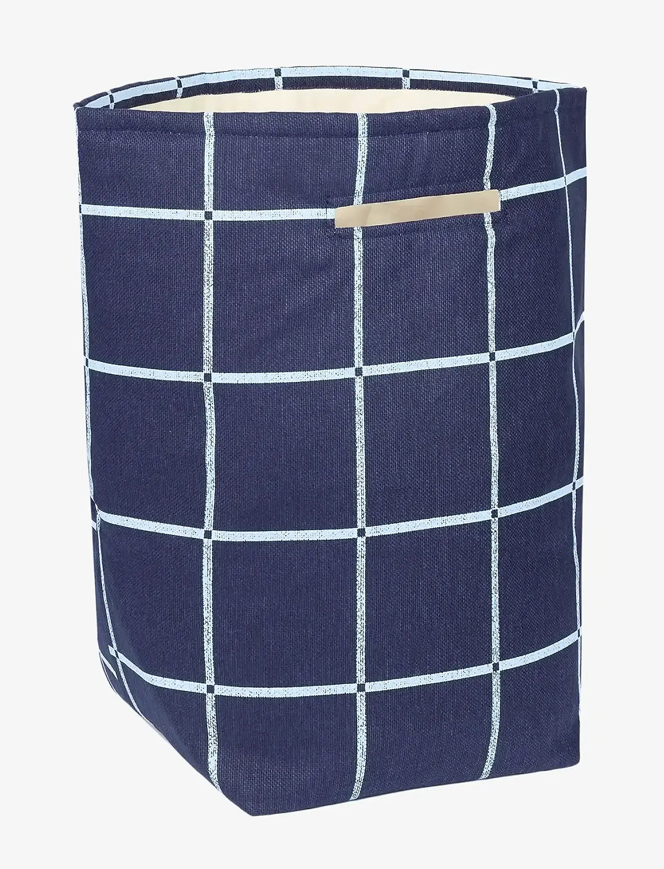 NOBODINOZ - VIBES LARGE STORAGE BASKET 44X56X28 - förvaringskorgar - navy blue windowpane - 1