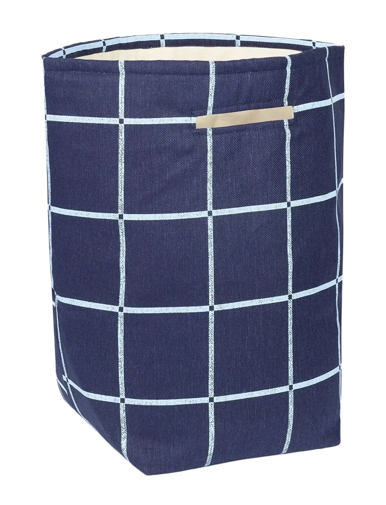 NOBODINOZ - VIBES LARGE STORAGE BASKET 44X56X28 - aufbewahrungskörbe - navy blue windowpane - 1