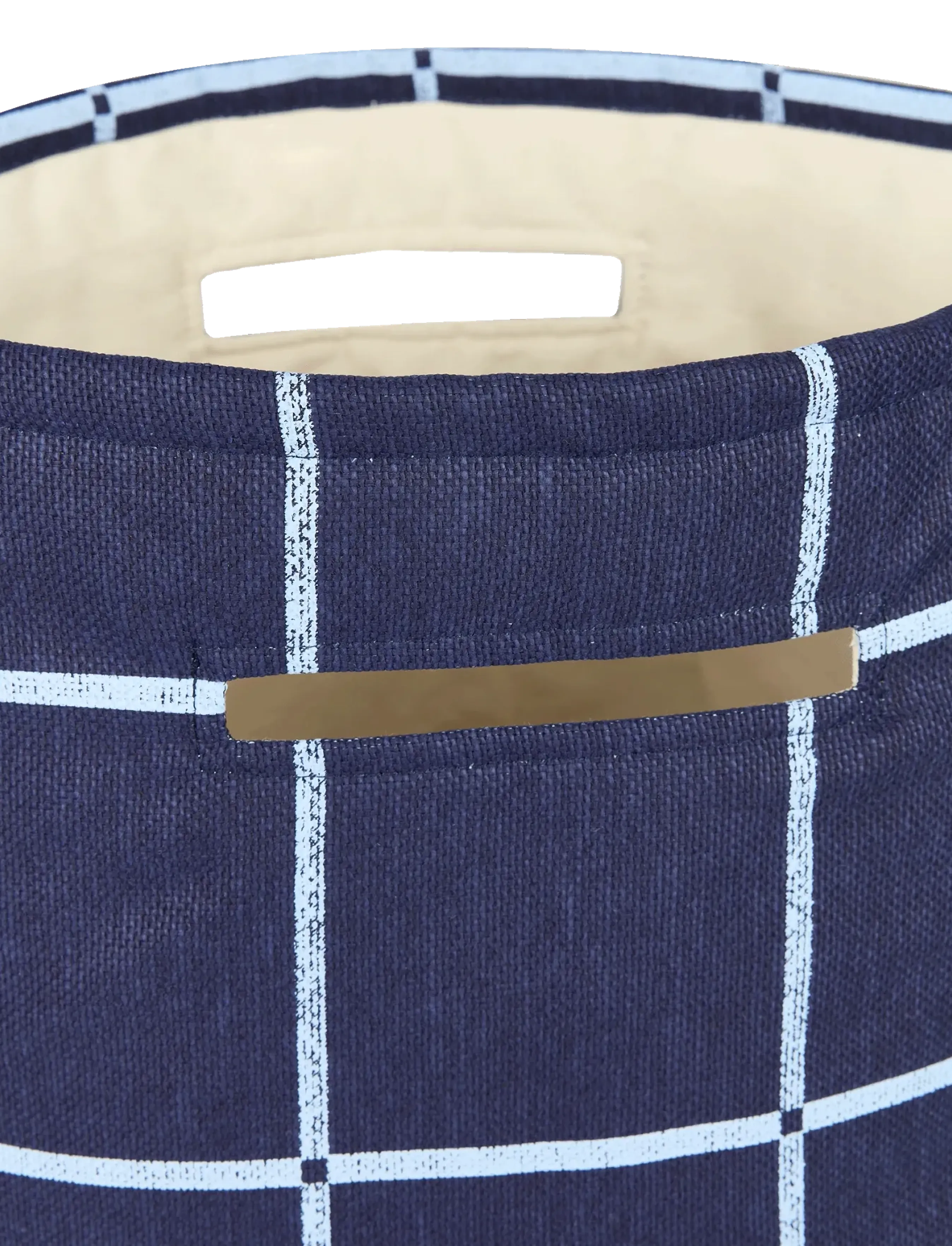 NOBODINOZ - VIBES LARGE STORAGE BASKET 44X56X28 - aufbewahrungskörbe - navy blue windowpane - 2