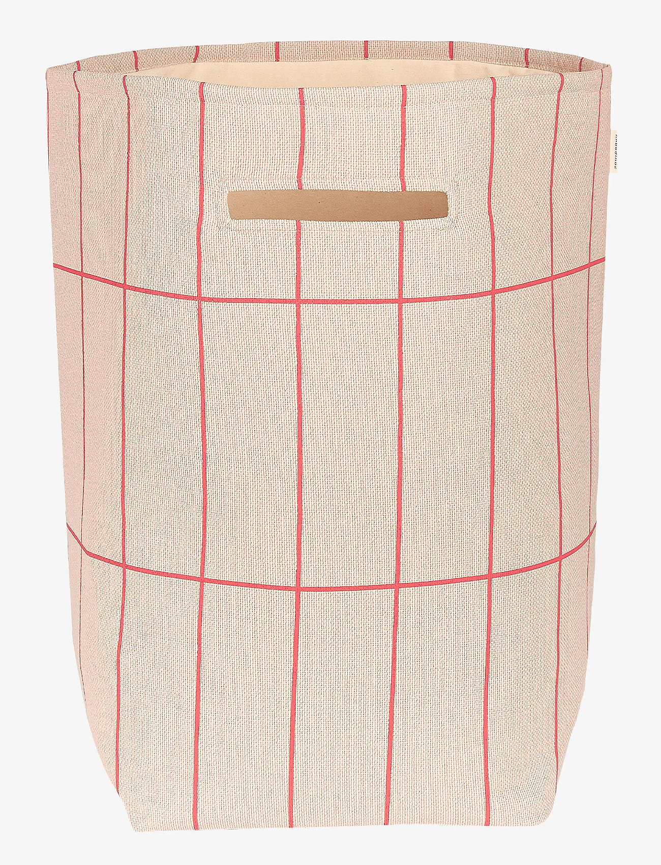 NOBODINOZ - VIBES LARGE STORAGE BASKET 44X56X28 - aufbewahrungskörbe - pink red grid - 0