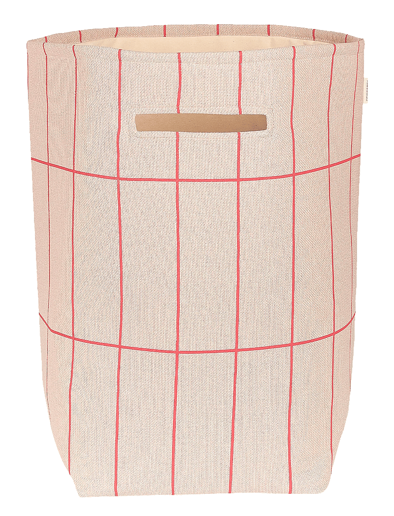NOBODINOZ - VIBES LARGE STORAGE BASKET 44X56X28 - aufbewahrungskörbe - pink red grid - 0