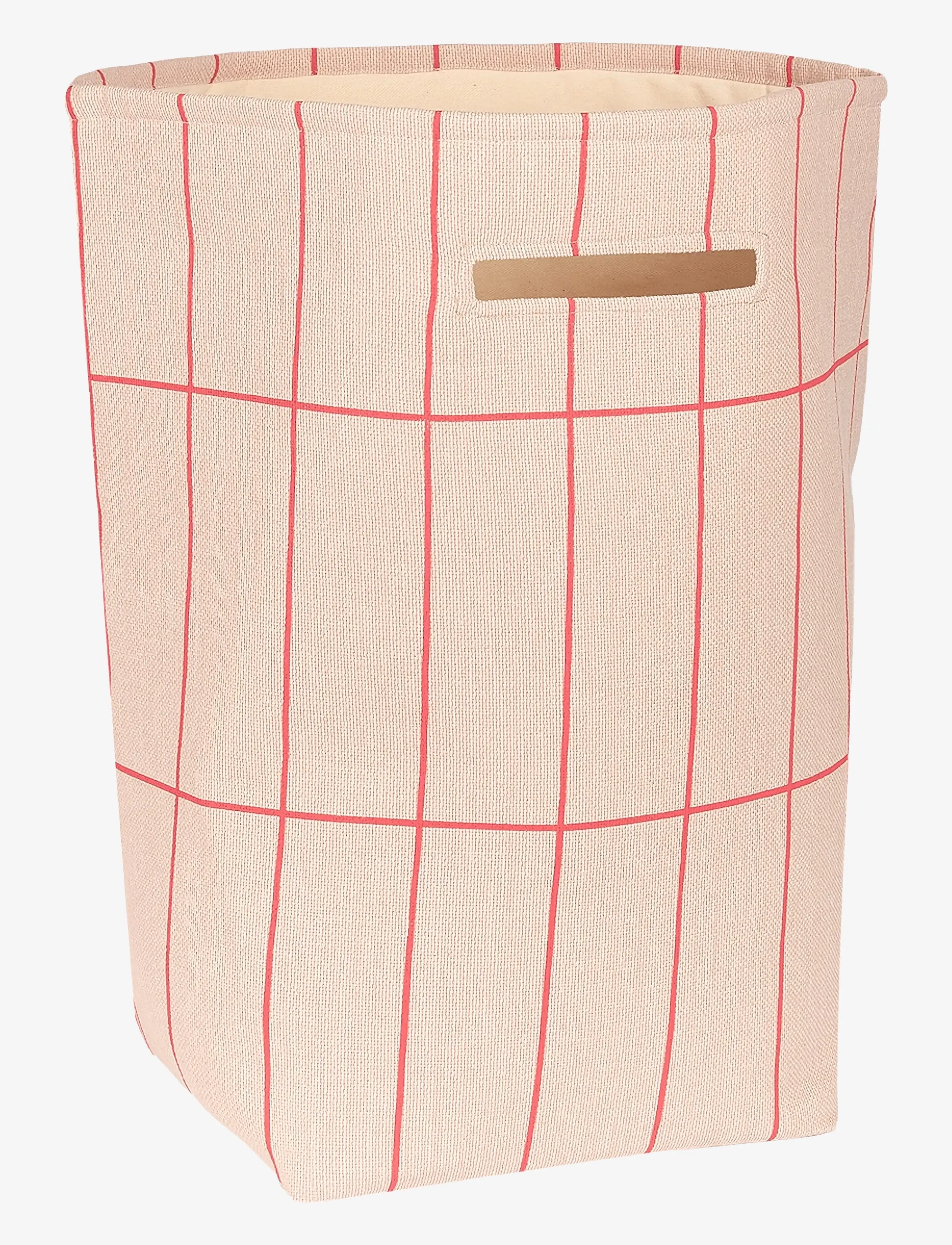 NOBODINOZ - VIBES LARGE STORAGE BASKET 44X56X28 - opbergmanden - pink red grid - 1